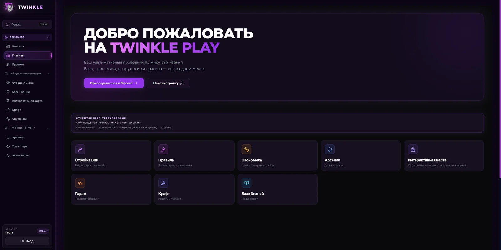 Интерфейс TWINKLE